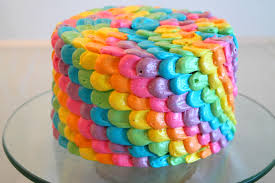 Resultado de imagem para bolo decorado arco iris