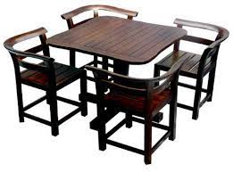 Kayu bekas juga bisa kamu manfaatkan menjadi meja untuk belajar. 75 Contoh Model Meja Kursi Kayu Untuk Ruang Makan Rumahku Unik