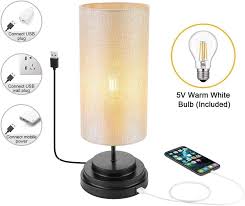 The usb works whether the lamp is on or off. Bedside Table Lamp Touch Control Kohree Fully Stepless Dimmable Touch Lamp With Usb Charging Port Led Modern Touch Lamp For Bedroom Living Room Office Night Light 2 Pack Led Bulbs Included Furniture