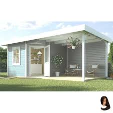 Weka Maison De Jardin En Bois Sanremo A Gris Blanc Wxd 303 Cm Terrasse Sur 541 X 238 Cm New Ideas Wooden Garden Garden Room Home And Garden
