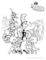 The Cat In The Hat Knows A Lot About Christmas Printable Coloring Page Cat Coloring Page Birthday Coloring Pages Dr Seuss Coloring Pages