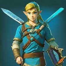 Link, holding a sword, hot, handsome, breath of the wild
