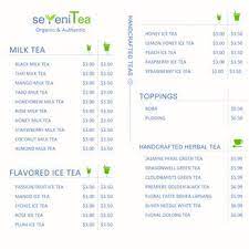 Togo Menu Yelp Handcrafted Tea Milk Tea Iced Tea