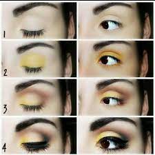 Sombra Amarilla Sombras De Ojos Maquillaje Ojos Marrones Maquillaje De Ojos Creativos
