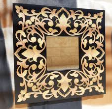 Black And Gold Mirror Frame Decorative Mirror 5th Anniversary Gift Parents Wedding Gift In 2020 Mirror Decor Ornate Mirror Wedding Gifts For Parents