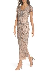 Details About Pisarro Nights Beaded Longline Gown Sz 8 248 Rose