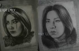 Schizzi di volti dei personaggi