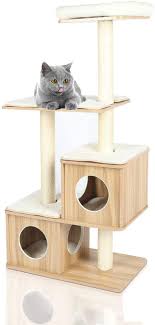 Check spelling or type a new query. Amazon Com Lazy Buddy Modern Cat Tree 56 Xl Wooden Cat Tower Scratching Posts Cat Play House Stand W 4 Level Furniture Condo Castle For Cat S Activity W Removable Washable Mats Perch For Kittens Large Cats