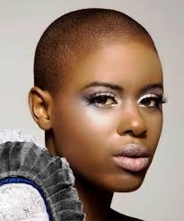 Black Woman With Shaved Head Looks So Fierce As Tyra Would Say Description From Pinterest Com I Shaved Head Long Natural Black Hair Black Natural Hairstyles