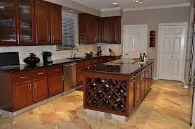 When purchasing an island always measure your space so there's ample room for foot traffic. Modern Kitchen Island With Wine Rack Quinju Com
