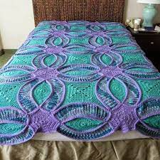 How To Crochet Wedding Ring Quilt Crochet Quilt Crochet Bedspread Afghan Crochet Patterns