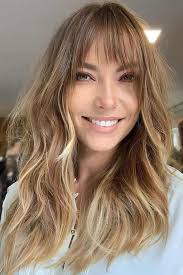 45 Ideas To Freshen Up Your Hair Color With Partial Highlights Dark Blonde Hair Blonde Hair With Bangs Dark Hair With Highlights