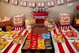 Birthday Party Snack Ideas For Adults Movie Night Snack Table Movie Night Birthday Party Movie Themed Party Birthday Party Snacks