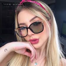 Large Frame Photochromic Reading Glasses Women Square Anti Blue Rays Alloy  Presbyopia Sunglasses With Diopters 0 +1.75 +2.75