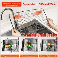 Maybe you would like to learn more about one of these? Buy Extendable Stainless Steel Adjustable Strainer Sink Drain Basket Rack Holder Kitchen Tool At Affordable Prices Free Shipping Real Reviews With Photos Joom