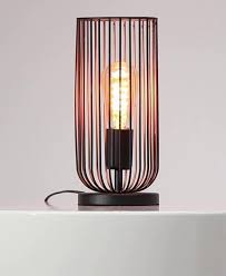 Modern silver metal cage table lamp nickel accents black faux marble foot light. Roccamena Metal Cage Table Lamp Black Copper Lighting Network