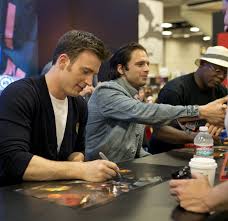 Sebastian stan, chris evans and anthony mackie at ace comic con. Chris Evans News V Twitter Throwback Chris Evans Sebastian Stan And Samuel L Jackson Promote Captain America The Winter Soldier At San Diego Comic Con 2013 Https T Co Lbktm7bkjl