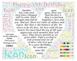 35th presents for him or her, men and women. 35 Birthday Gifts 35 Birthday 35th Birthday Gift Birthday Poem 8 X 10 Print