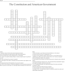 Federalism Crossword Wordmint