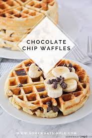 Best Chocolate Chip Waffles Recipe Thick Fluffy Somewhat Simple Recipe In 2020 Chocolate Chip Waffles Chocolate Chip Waffle Recipe Homemade Waffles