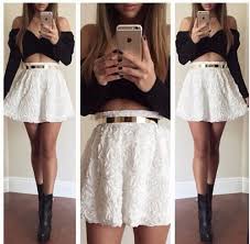 Black And White Crop Top And Skirt Set Equaliaworld Fashion Casual Party Dresses Skirt And Top Dress