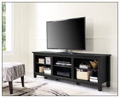 Walker Edison Modern Wood Open Storage Tv Stand For Most Tvs Up To 75 Black Bb70cspbl Best Buy Tv Stand Wood Tv Stand With Storage Home Entertainment Furniture