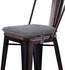 Seat covers for chairs dining chair covers dining chair slipcovers upholstered chairs chair cushions kitchen chair covers ikea chairs arm i made my seat cushion with natural linen so it will match any chair. Amazon Com Baibu 14x14 Inches Metal Dining Chair Pads Non Slip Metal Chair Cushion Bar Stool Cushion With Ties For Metal Chairs Or Bar Stools Cushion Only Gray 14x14x1 5in Kitchen Dining