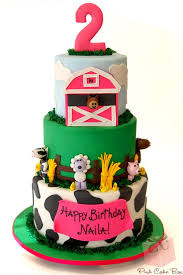 2nd Birthday Farm Animal Cake Birthday Cakes Taart