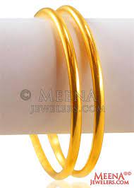 Check spelling or type a new query. 22karat Gold Bangles 1pcs Baka25530 22kt Gold Bengals 2 Pc Are Designed Plain In Combination With Shine Finish Bangles Are Ideal F