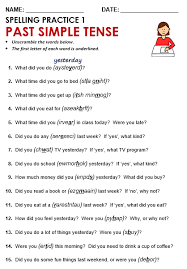 Past Simple 1 All Things Grammar Simple Past Tense Simple Past Tense Worksheet Past Tense Worksheet