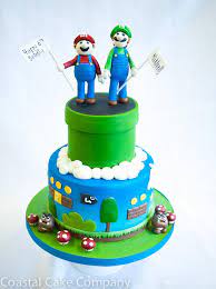 Sized included 4, 6, 8 & 10 cake layers and fillings: Mario Luigi Say Happy Birthday Cake By Marieke Cakesdecor