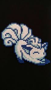 Alola Vulpix Pokemon Perler Bead Pixel Art Sprite White And Blue Pokemon Bead Pixel Art Pokemon Perler Bead Art