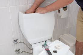 Installed the tank and filled it up. How To Repair Toilet Tank Leak