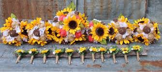 Ling's moment sunflowers artificial flowers combo box set rustic theme for diy wedding bouquets centerpieces garlands arch floral arrangements decorations. Gypsyfarmgirl Rustic And Vintage Burlap And Lace Wedding Bouquets