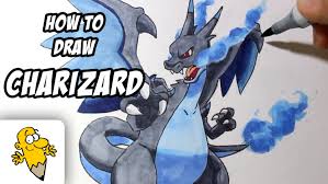 Mega charizard x drawing easy pictures in here are posted and uploaded by adina porter for your mega charizard x drawing easy images collection. How To Draw Mega Charizard X Pokemon X Y Drawing Tutorial