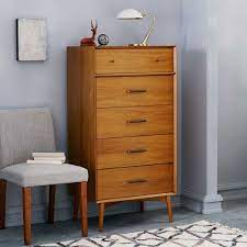 For the second installment of my clothing & accessories organization series, i am sharing how i organize the narrow drawers of the dresser in the bedroom of. Mid Century 5 Drawer Dresser Narrow