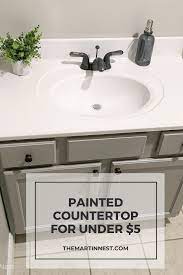 A paint kit, such as the giani countertop paint kit, has all you need in one box with instructions to create the marble mottled and veined look. Painted Bathroom Sink For Under 5 Painted Bathroom Bathroom Renovation Diy Bathroom Countertops