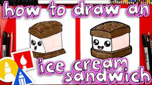 May 13, 2021 · if you want to draw a cartoon ice cream cone, start by sketching a v shape for the cone. How To Draw An Ice Cream Sandwich Youtube