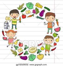 Eps Vector Kindergarten Nursery Preschool School Kids Eat