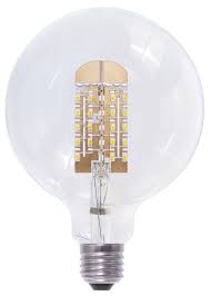 The 9 Watt G125 Clear Dimmable Led Globe E27 Edison Screw Base Configuration Look Like An Average Incandescent Dimmable Led Led Globe Lights Clear Glass Bulb