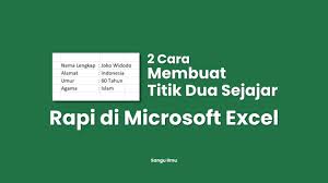 We did not find results for: 2 Cara Membuat Titik Dua Sejajar Di Excel Sangu Ilmu
