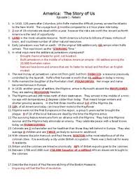 The student will be able to answer simple questions about america: America The Story Of Us Rebels Episode 1 Video Guide By Randy Tease