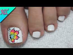 Los mejores pies de mujer. Pintados De Unas Para Los Pies Con Mariposas Nail Art