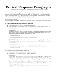If you respond well, these reviews can easily become evergreen tools that spur more and more customers to respond in kind. Http Katealexander Weebly Com Uploads 2 3 0 3 23039902 Critical Response Paragraph Guidelines Pdf