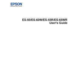 The scanner features nuance® ocr to create searchable pdfs and editable word and excel® files. Epson Es 50 User Manual Pdf Download Manualslib