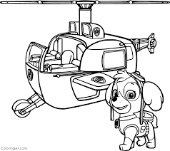 Paw patrol skye helicopter coloring pages. Skye And Her Helicopter Coloring Page Coloringall