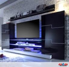 Wohnwand Twin Modernes Design Mit Hochglanzoberflachen Dazu Viel Stauraum Masse Ca 300 186 50 Cm Zum Artik Wohnwand Schwarz Wohnwand Schwarz Weiss Wohnen