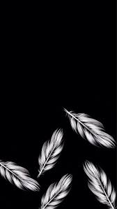 Black And White Computer Wallpaper Feathers Phone Background Screen Savers Wallpapers Phone Backgrounds Black Wallpaper