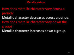 Periodic Classification Of Elements|Why Does Metallic Character Decrease  Across The Period? - Youtube