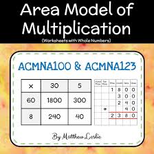 Area Model Of Multiplication In 2020 Multiplication Worksheets Area Models Multiplication